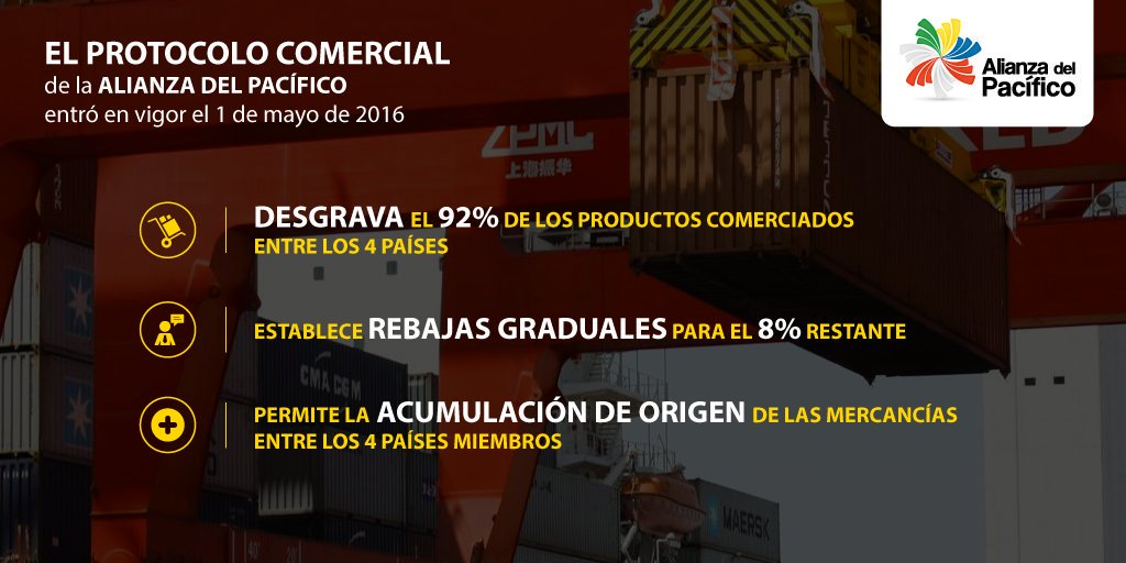La desgravación de productos y la acumulación de origen son algunos de los beneficios del #ProtocoloComercialAP