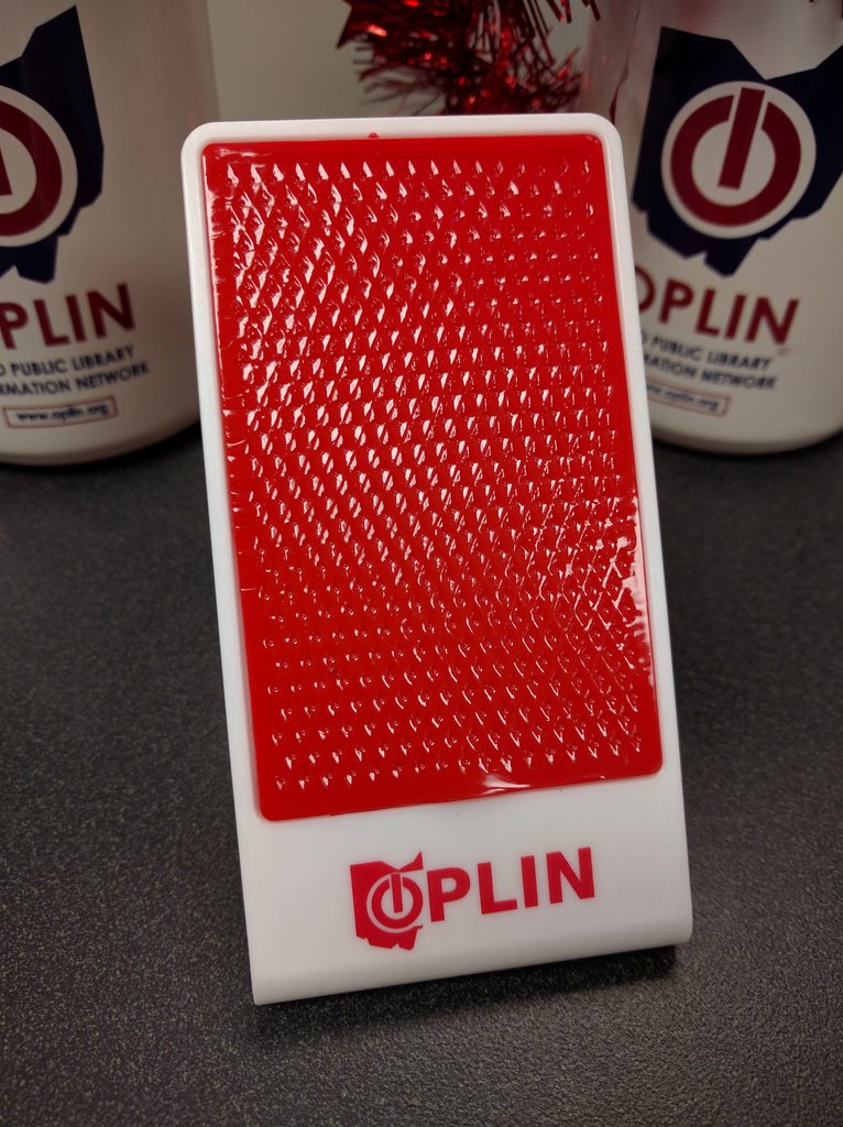 OPLIN's tweet photo. If you're attending #olc2016, you have a chance to pick up one of our nifty cell phone stands. https://t.co/EFoemljA1t