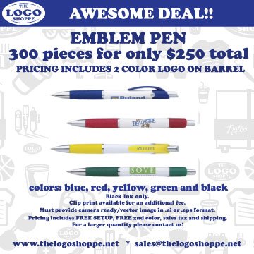 TheLogoShoppe's tweet photo. Great Pen!  Larger barrel for BRANDing opportunitiy!  #promoproducts WORK!  Get some today. https://t.co/H8PwZvAA5M