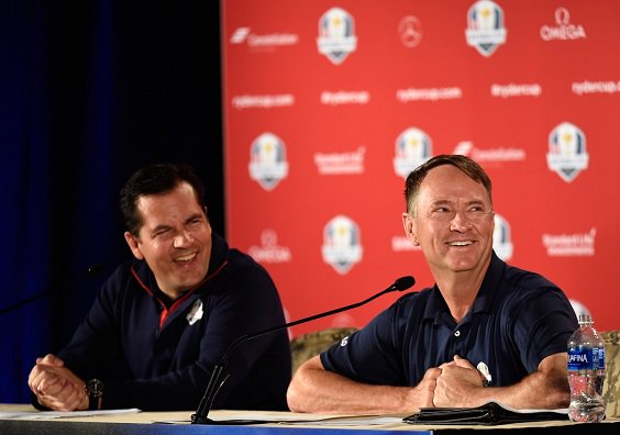 Great to be at Hazeltine National as @Love3D named 3 of his Captain’s Picks - Rickie, J.B. &amp; Kuchar #RyderCup #GoUSA