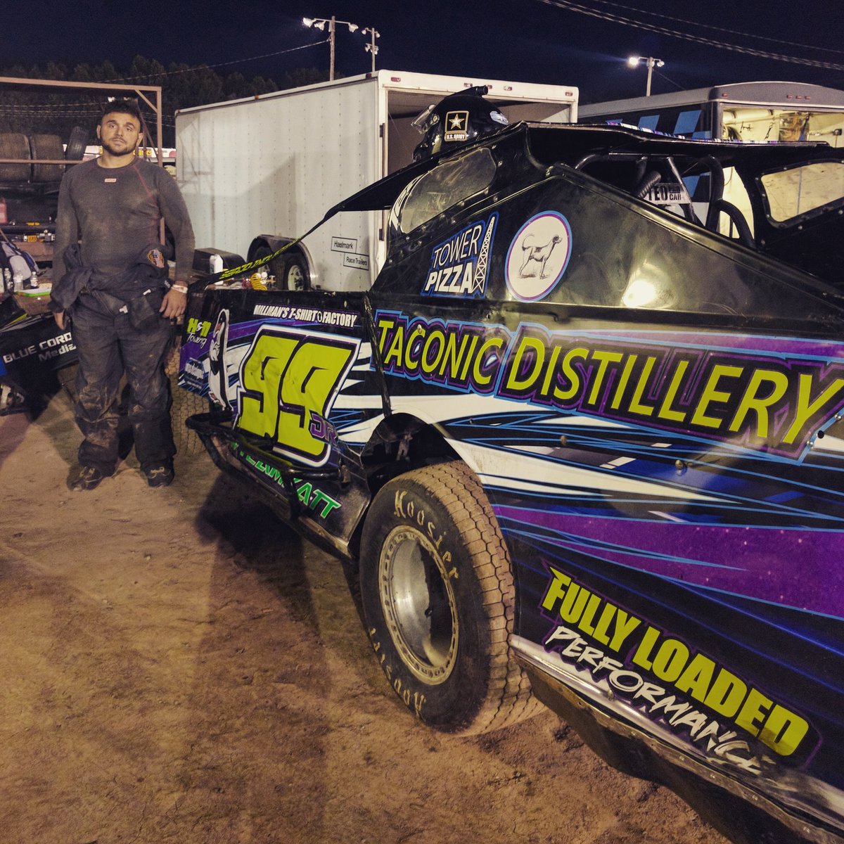 ktr98jr's tweet photo. After a wild ride, Delfino is ready to race again! The crew did a great job! Thank you to all of our sponsors! https://t.co/KiZFT6gJ6H
