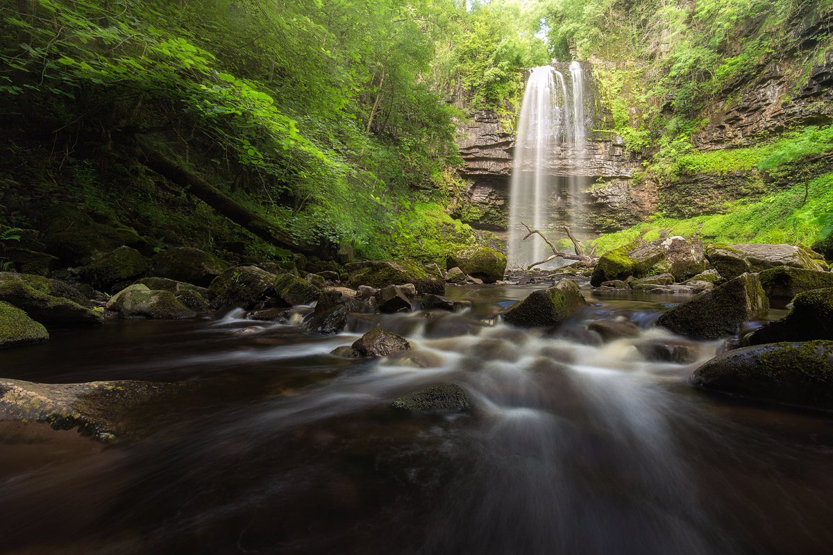 Henryd Falls in the #BreconBeacons looking lush