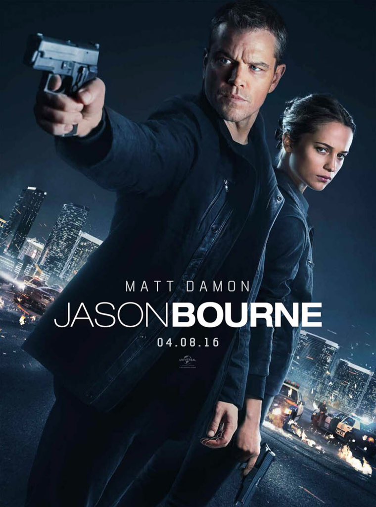 sandropacheco71's tweet photo. I watched the latest Bourne movie "Jason Bourne". A very good action film with a great cast. #makeanotherone https://t.co/ntDTI1kzWt