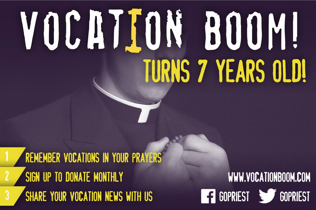 Help us celebrate 7 years! Pray for us and donate $70 (or $7) today: vocationboom.com