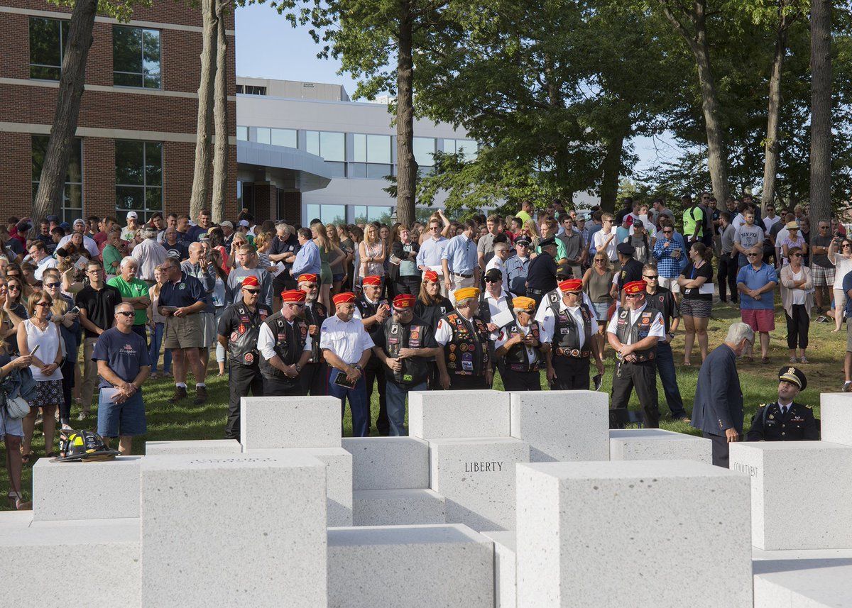 EndicottCollege's tweet photo. Yest. we unveiled a permanent tribute to honor the men &amp; women who serve. We hope you'll visit and reflect. https://t.co/9VO8CVx2qm