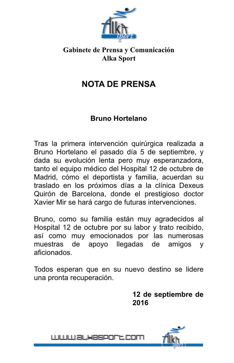 alberto_armas's tweet photo. Comunicado Bruno Hortelano https://t.co/JyYNfOTnkS