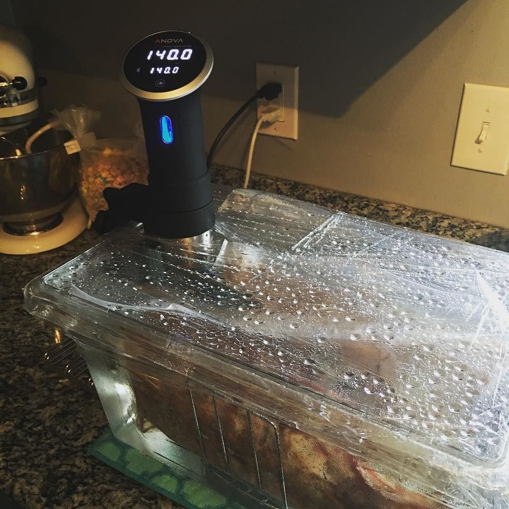 SpencerAG's tweet image. Did I also mention I am cooking dinner too? #secondproject in one day. #sousvide #ribs