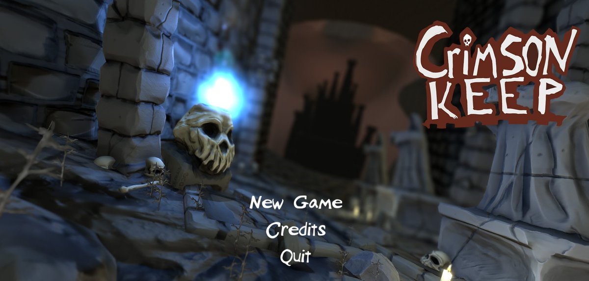 CrimsonKeep's tweet image. New main menu! Happy #NationalVideoGamesDay #indiedev #gamedev #spoopy