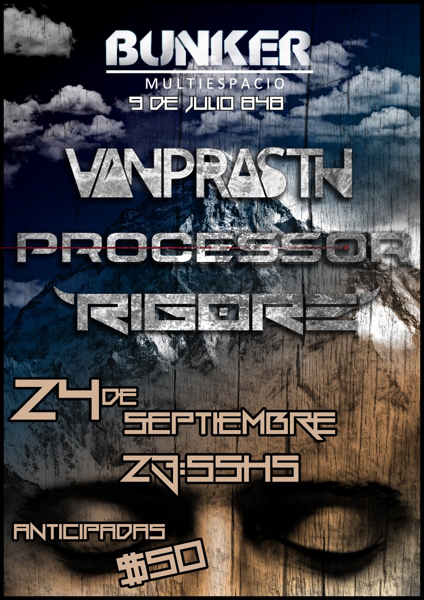 RigoreMetal's tweet photo. Se viene!! Se viene!! tremenda fecha con amigos!! #Vanprasth #Rigore #Processor en Bunker!! No se la pierdan!! https://t.co/V3ORk8GRNu