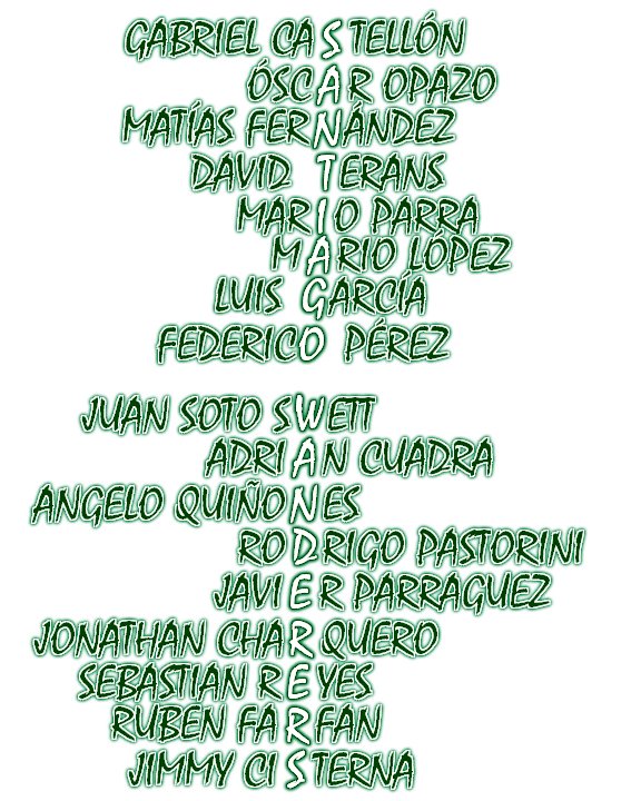 𝓖𝓮𝓻𝓶𝓪𝓷 𝓟𝓮𝓻𝓪𝓵𝓽𝓪 𝓥𝓮𝓰𝓪 Acrostico De Swanderers Con Los Nombres De Algunos Jugadores Actuales