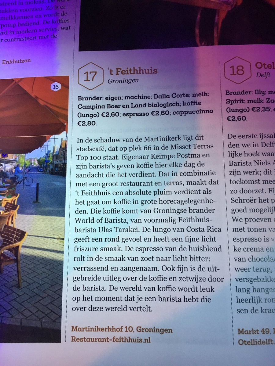 Gefeliciteerd <a href="/Feithhuis/">'t Feithhuis</a>  en <a href="/detippe/">De Tippe</a>  #koffietop100