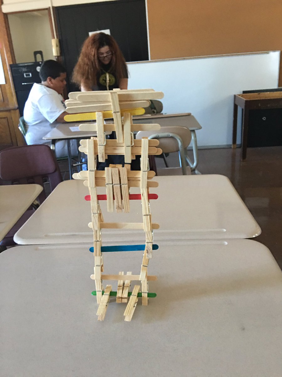 McLellanMath's tweet photo. Stem challenge: build the tallest freestanding tower @WestBroadwayMS https://t.co/Vv0kOp6Tn3