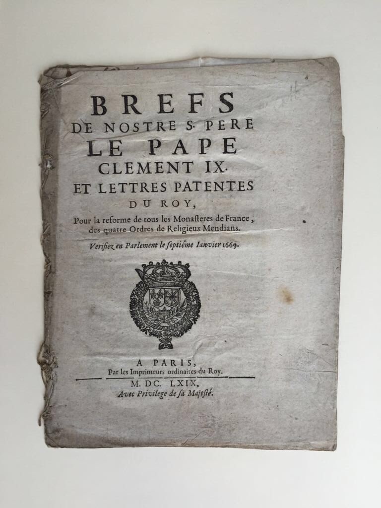Collection_LdF's tweet photo. Brefs de nostre S. Père le #Pape #ClementIX et Lettres Patentes du Roy #LouisXIV (réforme des monastères), 1668/69 https://t.co/NGsZbbOm3Z