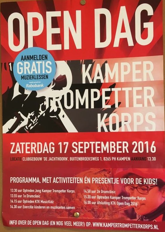 Aanstaande zaterdag 17 september is onze jaarlijkse open dag! Komt u ook?