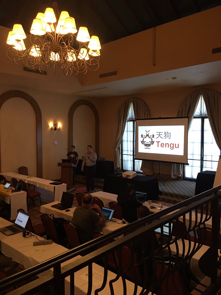 ubuntucloud's tweet photo. .@galgalesh and @TVanhove are up next at the #JujuCharmerSummit to talk about Tengu. #BigData #Juju https://t.co/py3mT0VdOP