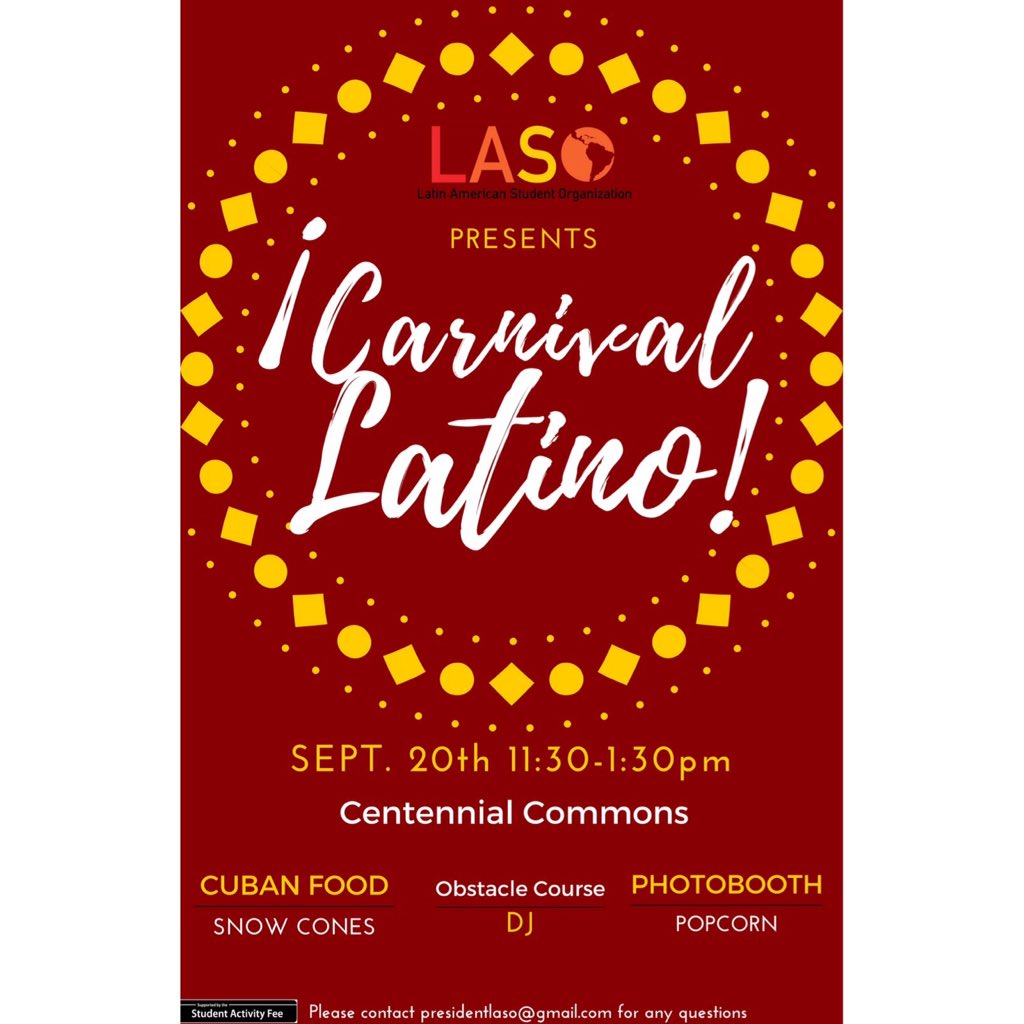 NULSCC's tweet photo. Come join us to the ¡Carnival Latino! for music and delicious Cuban food! #nuLSCC #LosHuskies #Northeastern #nuLASO https://t.co/9Df9EUVakz