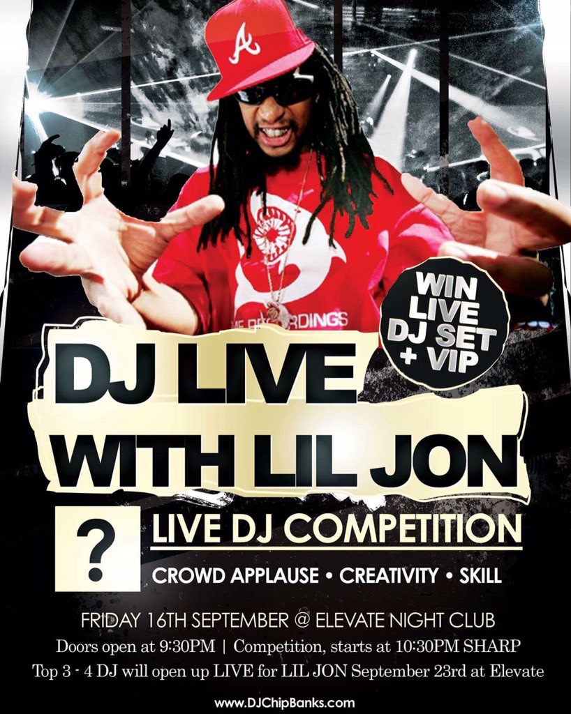 _Elevate_ohio's tweet photo. #RT Any #DJ looking to perform with @LilJon 9/23 must contact @ChipBanks to enter this FRIDAY's comp!!! Doors @ 930 https://t.co/TjneBVL69Q