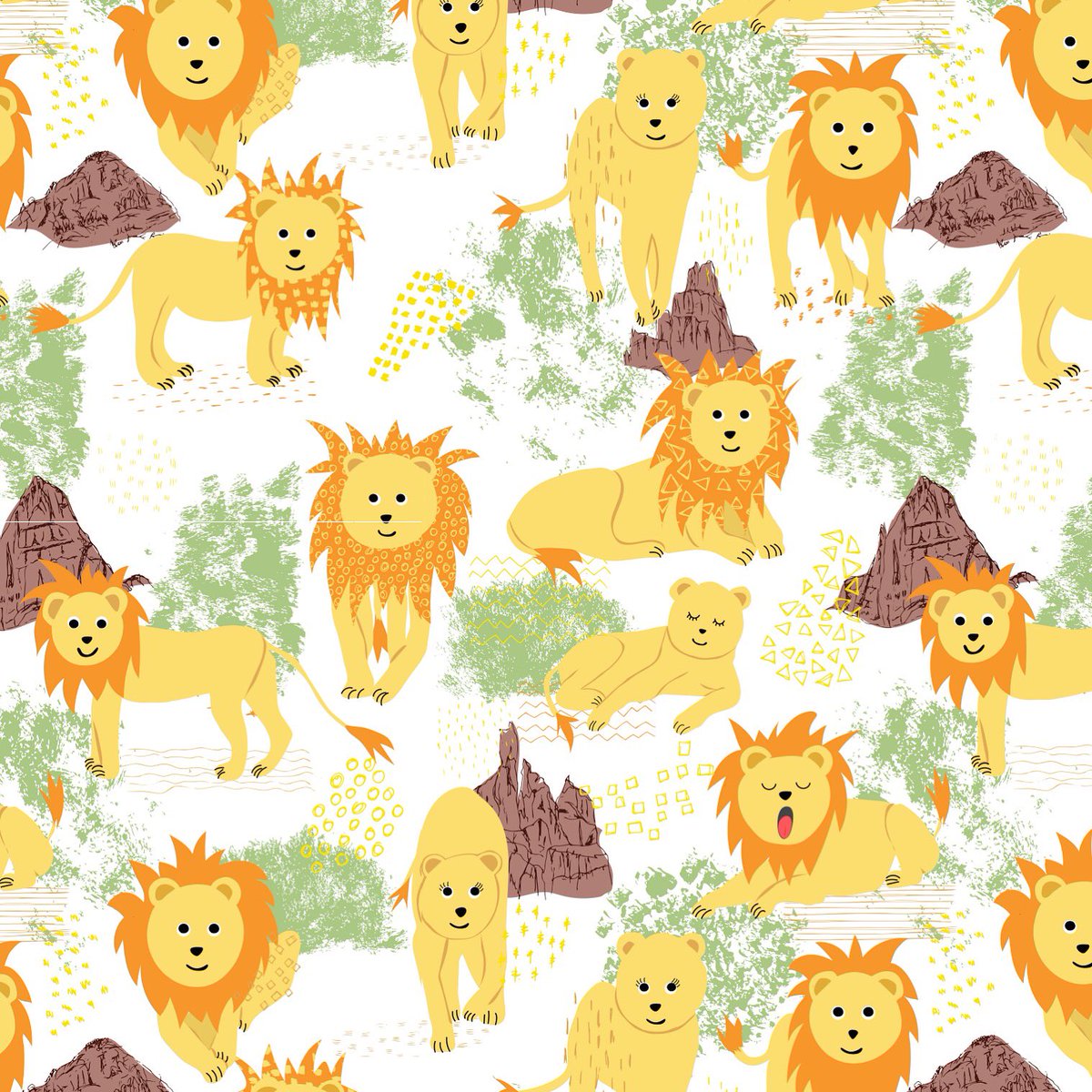 RKnowlesDesign's tweet photo. Working on some lovely lions this evening #design #pattern #lion #character #cute https://t.co/wkpBn1goky