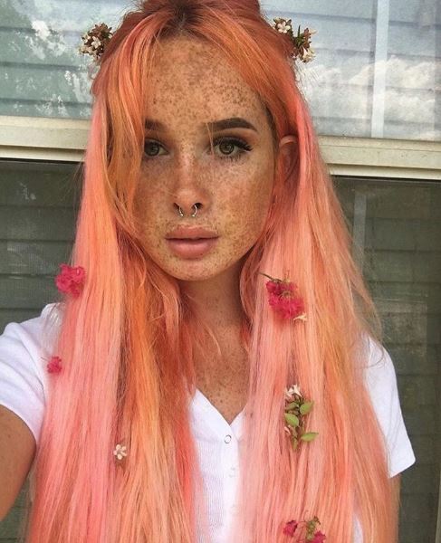 manicpanicnyc's tweet photo. #PeachHair 🍑 dreams! 💤 @speckledgal 🍊 in our new #Creamtone 🍦 #Dreamsicle 🍄 and #CottonCandyPink! 💕 https://t.co/US7myG8zc0