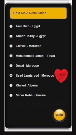 VickyYerien's tweet photo. @saadlamjarred1
VOTE for #SaadLamjarred #BestSinger🌟🎶👉 https://t.co/tEnPF9H23K
💪💞
#Ghaltana
#BestSing
#Lm3allem https://t.co/FvW0HL3wGC