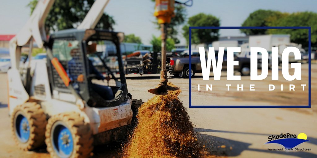ShadeProLLC's tweet image. It's hard not to have fun digging in the dirt. Installation day! 

#Shade #ShadeStructures #ShadePro #Dig #Auger