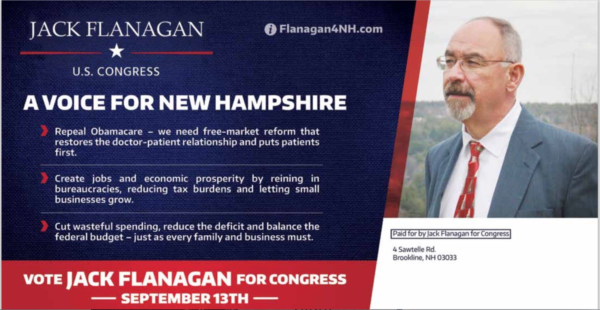 RepJackFlanagan's tweet photo. If you live in CD2, check your mailbox. This may be waiting for you. #Flanagan4NH #NHPolitics Vote tomorrow! https://t.co/vh9xaejgSX