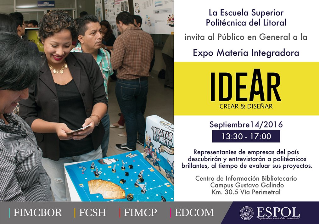 Estudiantes de las unidades académicas de la ESPOL presentarán proyectos orientados a solucionar problemas concretos