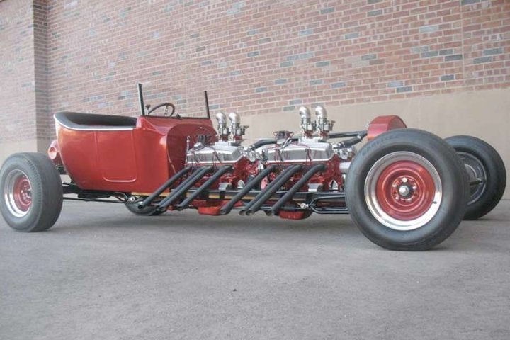When one V-8 just isn't enough!!! #hotrod #digger #dragster