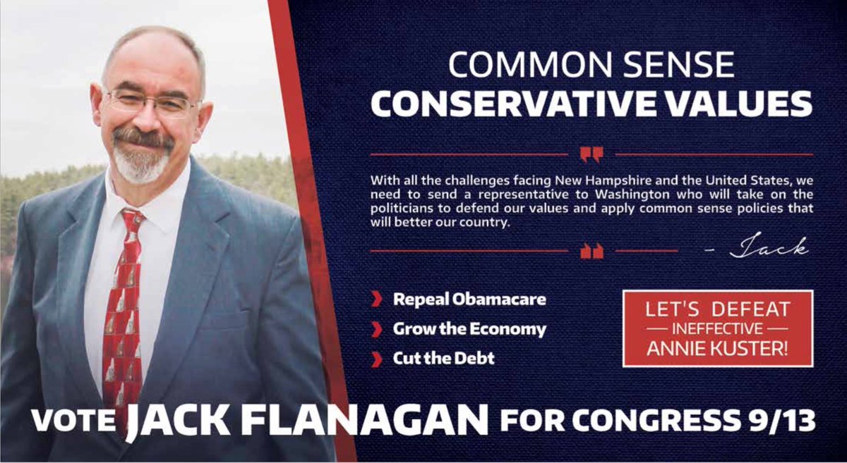 RepJackFlanagan's tweet photo. Don't forget the GOP Primary is tomorrow and I humbly ask for your vote. #Flanagan4NH #NHPolitics https://t.co/esBTjkenTZ
