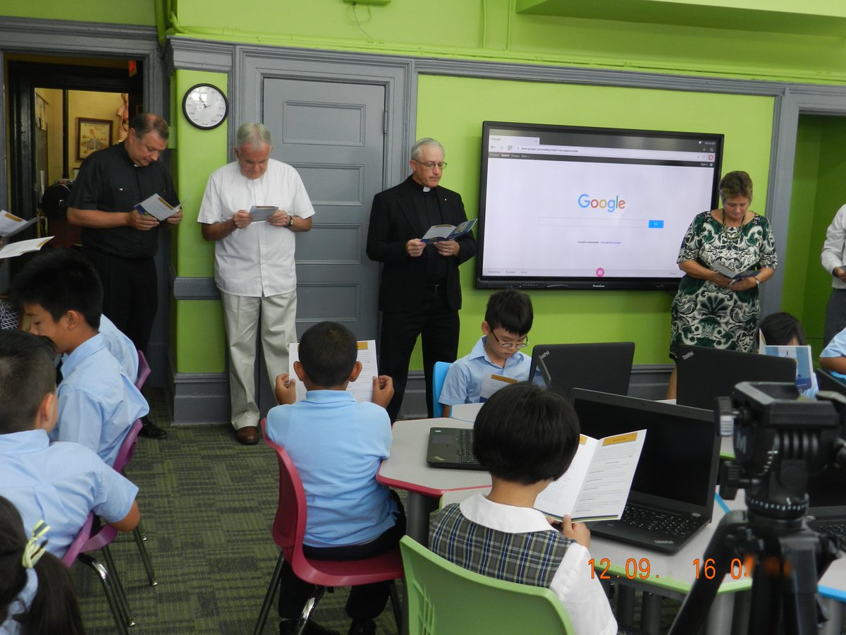 ctnbrooklyn's tweet photo. We had the best day - Blessing new Media Room installed at Most Holy Redeemer CA, winners of CTN Anniversary Raffle https://t.co/sHfDNj012P