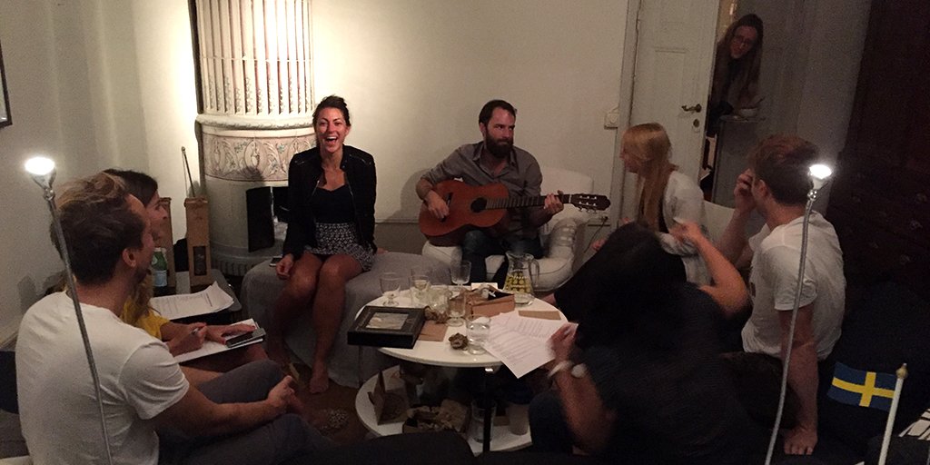 House meeting at #Hus24, Stockholms first #coliving, talking about our #governance model &amp; #cocreation <a href="/techfarmlife/">Tech Farm Coliving</a>