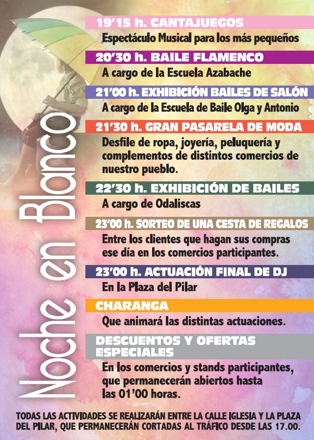alekscasares's tweet photo. Actividades de la Noche en Blanco que celebramos ste viernes en Cúllar Vega. https://t.co/aGCzTtljqq