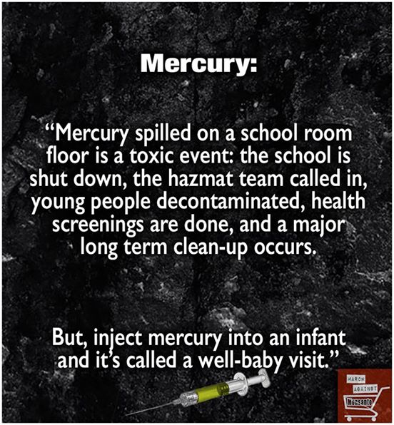 amcquinn's tweet photo. Yes, about that! #mercury #toxicity #neurotoxin #autism #toxicevent  #vaxxed #vaccines #drugcartel #thinningtheherd https://t.co/3VUWzRE0s6