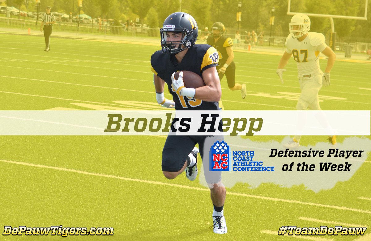 Brooks Hepp of <a href="/DePauwTigersFB/">DePauw Football</a> earns NCAC Defensive Player of the Week honors #TeamDePauw depauwtigers.com/sports/fball/2…