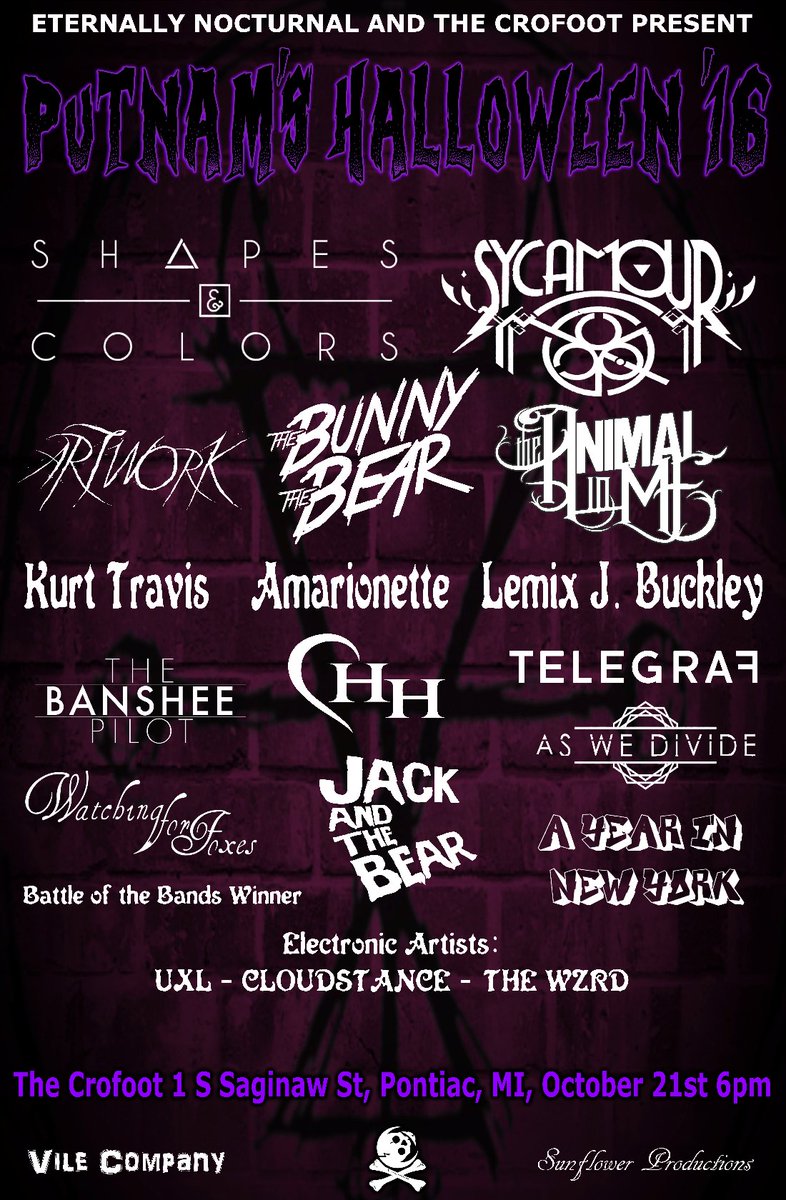 ENClothingCo's tweet photo. The full lineup for #PutnamsHalloween is up!

https://t.co/bq7k2tbZH7 https://t.co/nNP1FBC4tc
