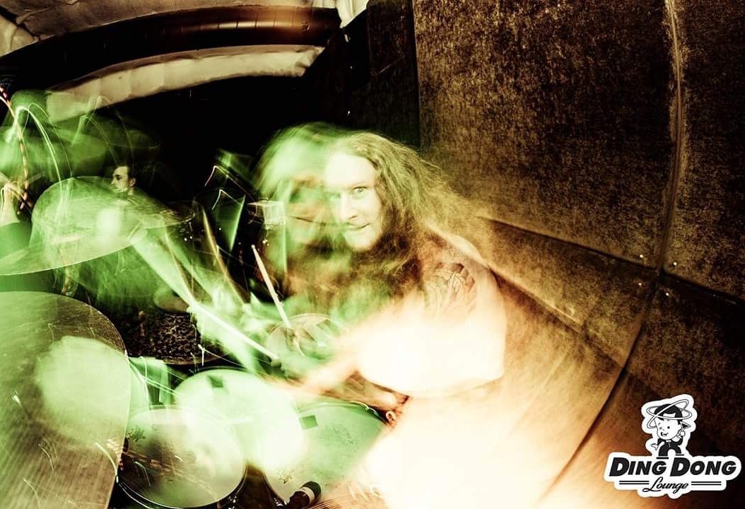 BloodnutBand's tweet photo. Awesome pic of Ty getting feral on them drums by @ajleece #bloodnut #drummer #stonerrock #sludge #AmIDemon https://t.co/BLevZJadJf
