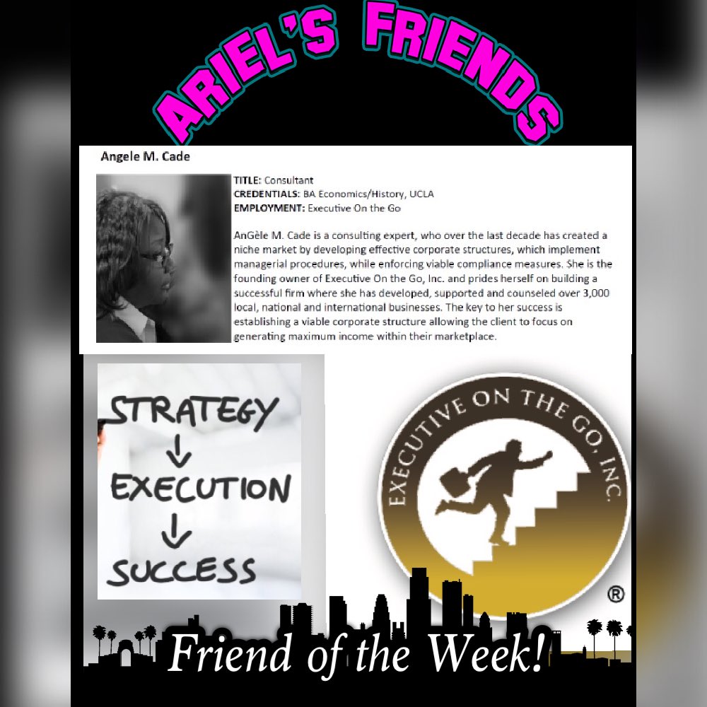 arielsfriend's tweet photo. #businessstrategies w/ #businessconsultant #AnGeleCade @eognow . See her on #ArielsFriends  https://t.co/KaPpAnx0rg https://t.co/dvcAE39OX2