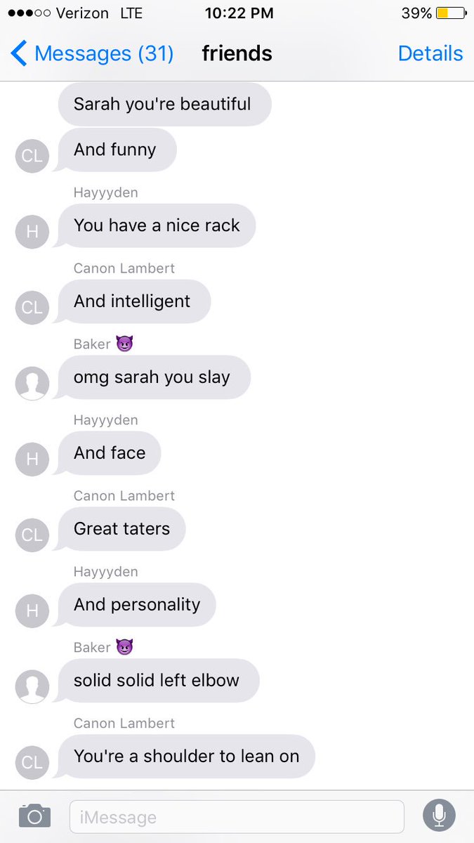 SarahLucchesi's tweet photo. when ur pals want u to DD #LeftElbow https://t.co/ZVPKLEqixK