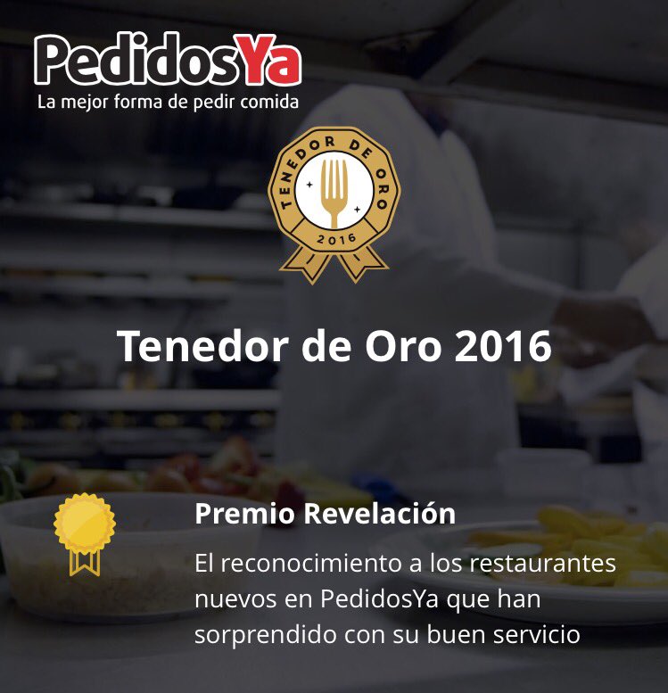 Felices con la nominación a Revelación🍕😊
Fuimos elegidos entre los 10 mejores restaurantes con delivery de Uruguay