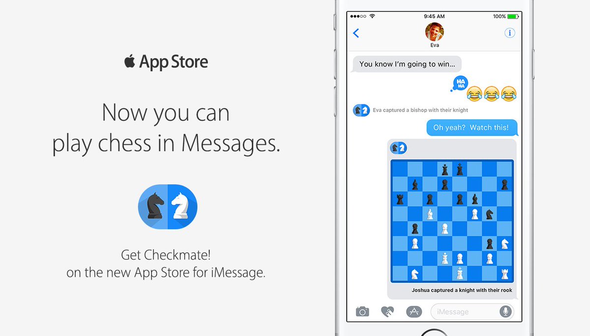 borderleap's tweet photo. Play chess against family &amp; friends right inside Messages with Checkmate! https://t.co/GlbKvkASxh @AppStoreGames https://t.co/bILcP3QltO