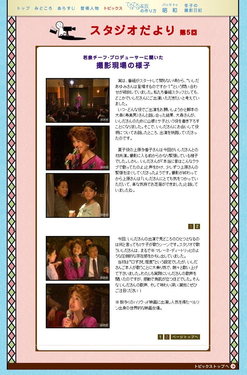 てるてる家族資料室 てるてる家族 いしだあゆみ さん てるてる家族資料室 てるてる家族 いしだあゆみ さん
