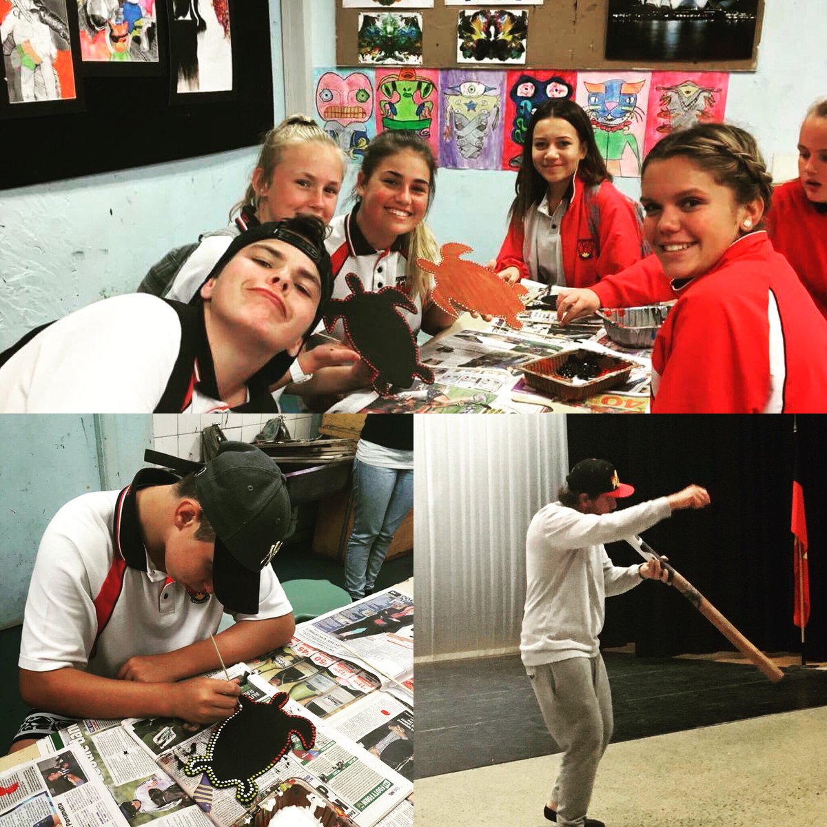 PlumptonHighS's tweet photo. #PHS celebrated a rainchecked #naidoc2016 yesterday with a range of #Indigenous activities taking place all day! https://t.co/fUlNJOysMU