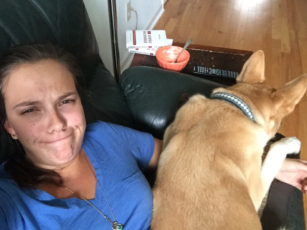 SarahHBerlinger's tweet photo. Borrowed dog forgot she's definitely not a lap dog. #notmydog #derpasaurus https://t.co/7CLB9k9AFr