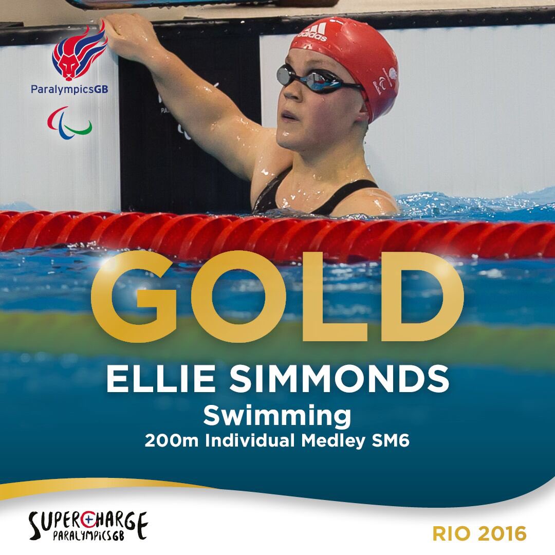 She's done it! It's #GOLD and another WR! <a href="/EllieSimmonds1/">Ellie Simmonds</a>!

#Supercharge