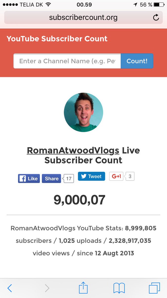 Tomar0600's tweet photo. @RomanAtwood congrats on 9 million subs wow https://t.co/RrClaBft7M