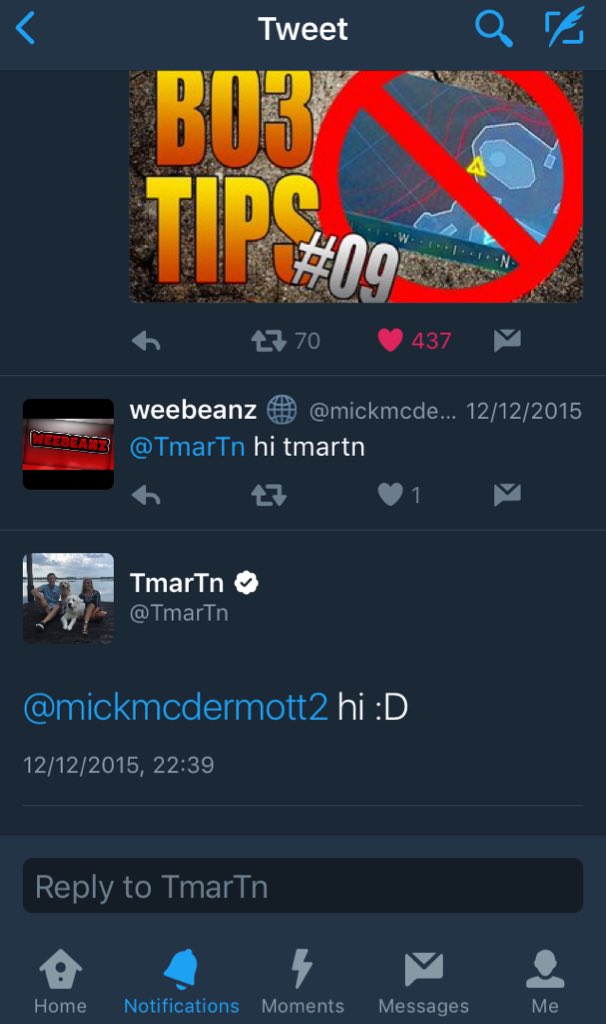 mickmcdermott2's tweet photo. @TmarTn that time u responded😊❤️ https://t.co/E9EifHqXbE