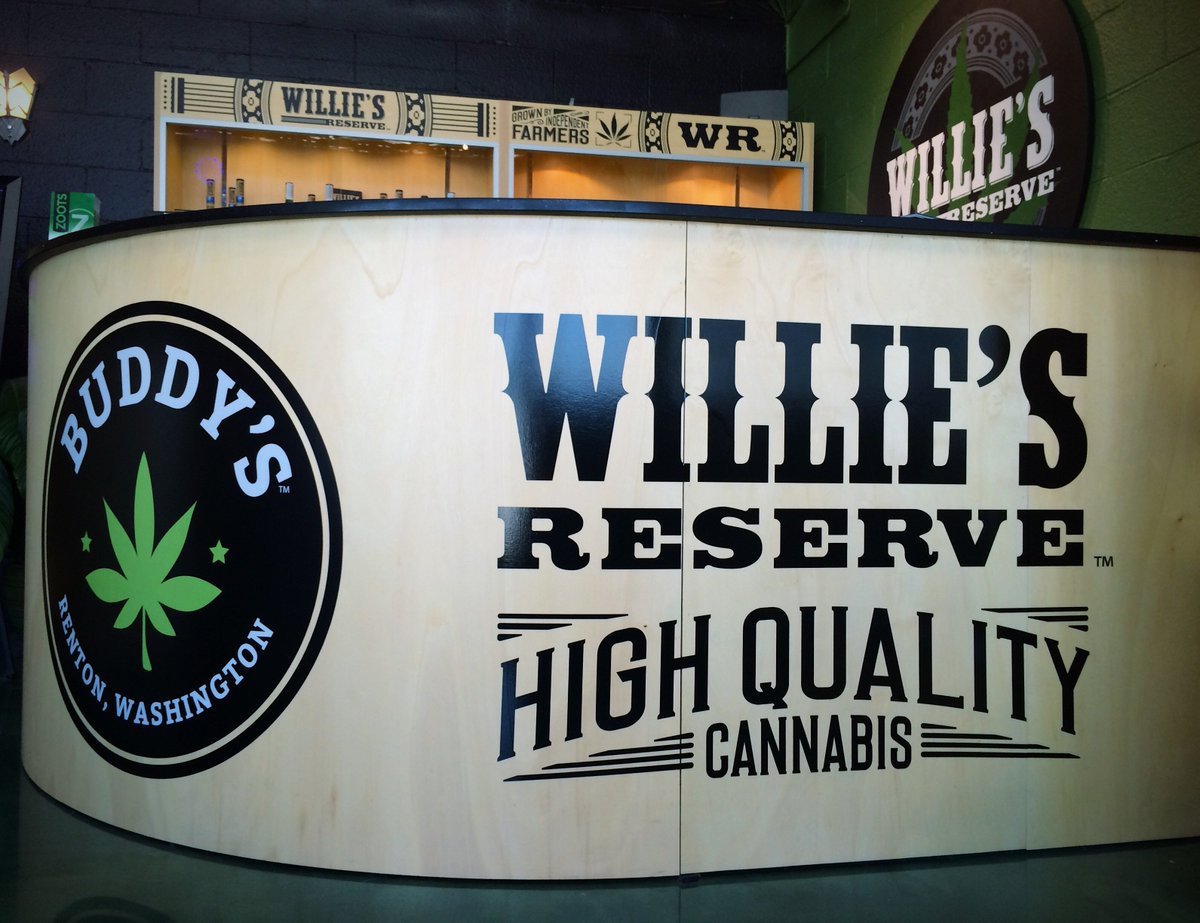 BuddysWA's tweet photo. Buddy's has all your Willie's Reserve needs: stop by today and check out our premium flowers &amp; pre-rolls! https://t.co/XXZUVqRNn2
