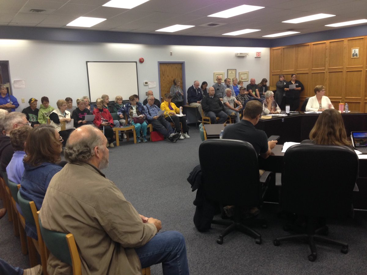 Standing room only as Town of Milk River discusses rezoning land that could be a medical marijuana facility.