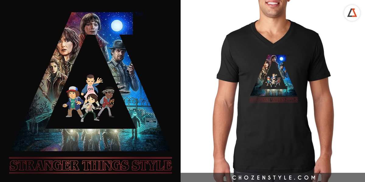 ChozenStyle's tweet photo. If you haven't watched, you're missing out! #StrangerThings Style #shirt now available at https://t.co/1F7f2FLNy4 https://t.co/6B8juiAjxR