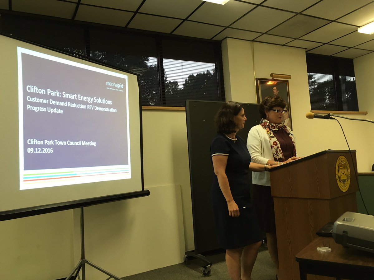 stellapds_NGrid's tweet photo. Presenting #CliftonPark Smart Energy Solution program to town board to help customers save energy. @nationalgridus https://t.co/aPsRgQLKG5